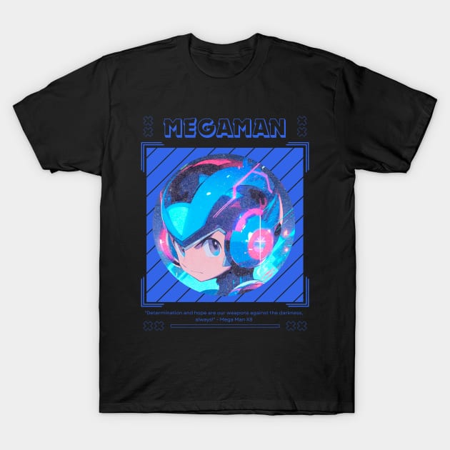 Megaman streetwear design T-Shirt by OzzyBazooka